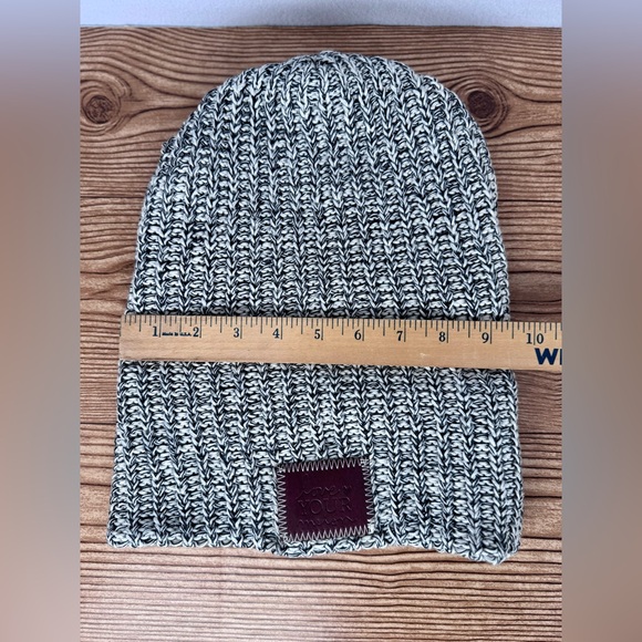 Women’s 💯 Cotton Love Your Melon Slouch Beanie Grey Black Winter Cap Hat - Picture 2 of 4